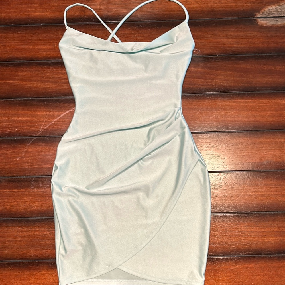 Windsor cowl neck mini dress